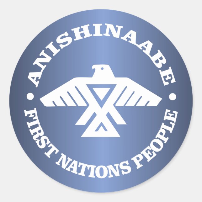 Sticker Rond Anishinaabe (Ojibwe, Chippewa) (Devant)