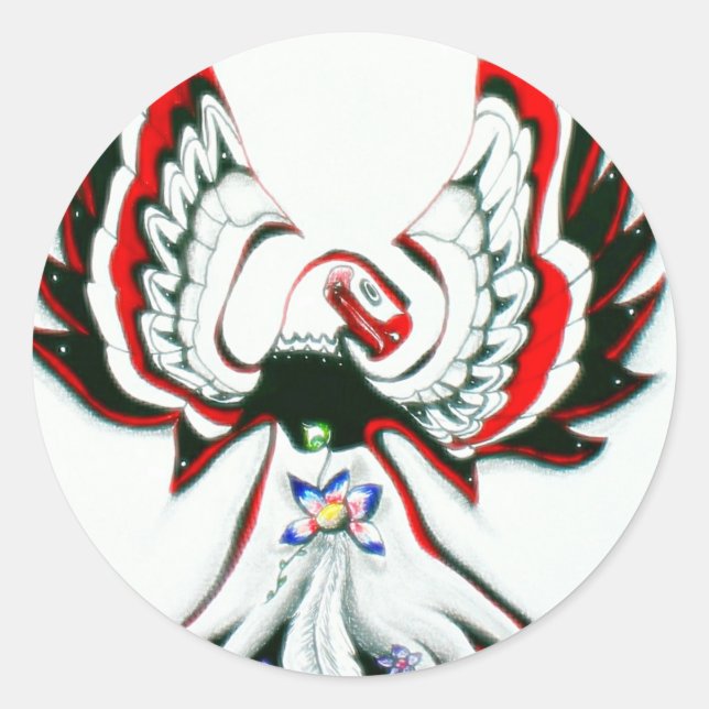 Sticker Rond Anishinaabe Thunderbird (Devant)