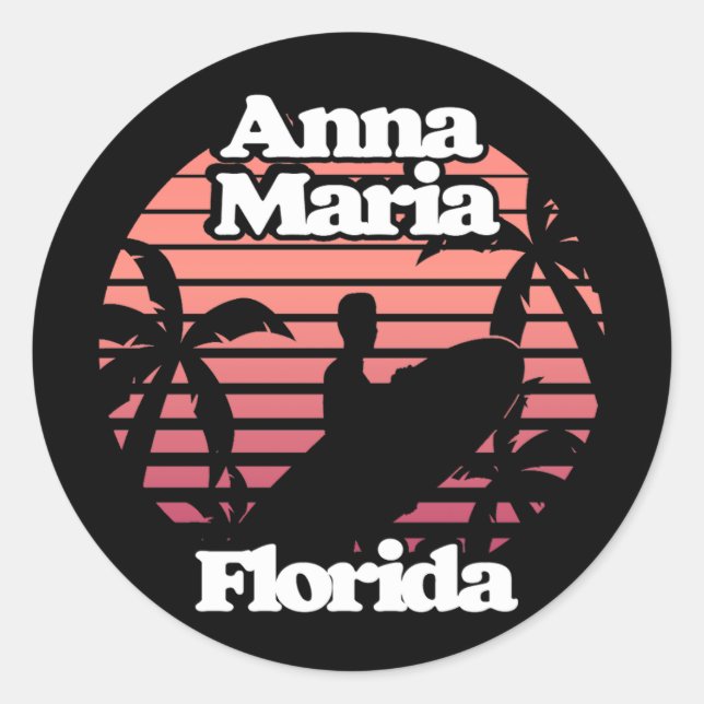 Sticker Rond Anna Maria Florida (Devant)