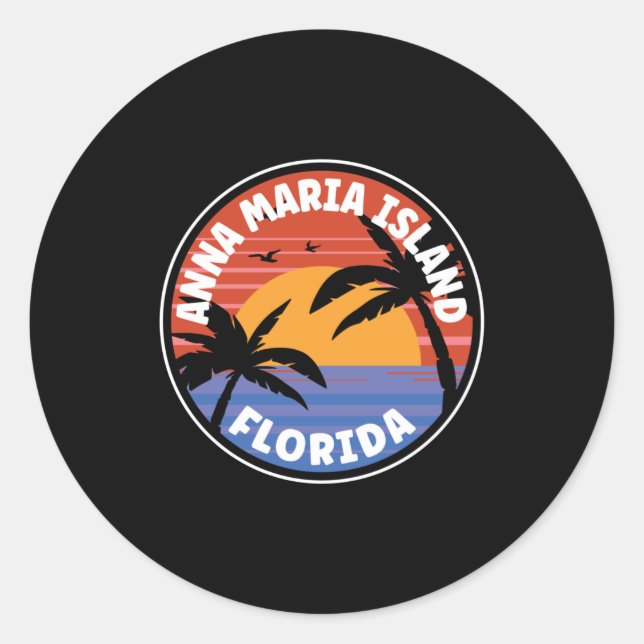 Sticker Rond Anna Maria Island - Florida Sunrise (Devant)