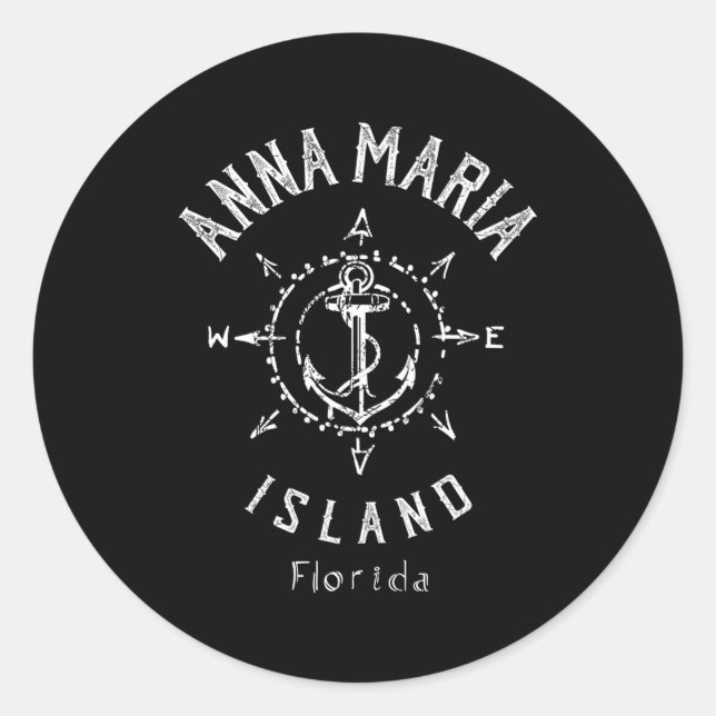 Sticker Rond Anna Maria Island Floride Voile (Devant)