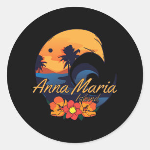 Sticker Rond Anna Maria Island Travel