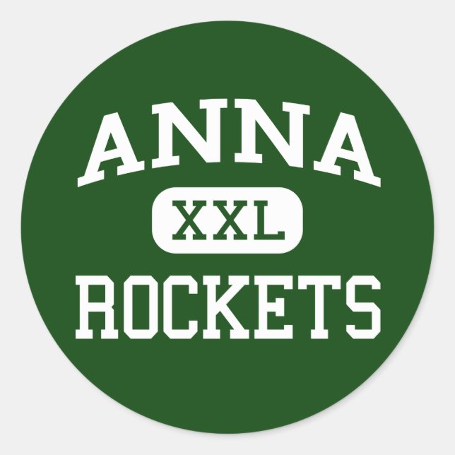 Sticker Rond Anna - Rockets - Lycée Anna - Anna Ohio (Devant)