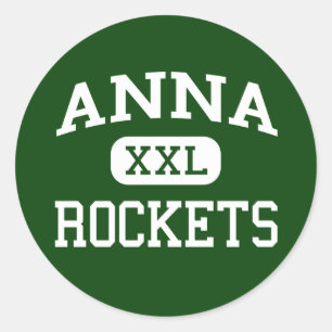 Sticker Rond Anna - Rockets - Lycée Anna - Anna Ohio