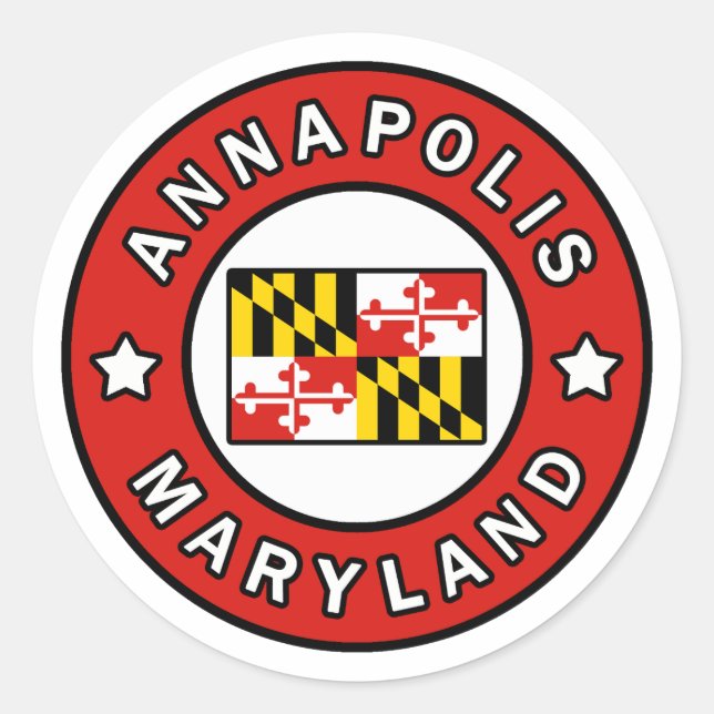 Sticker Rond Annapolis Maryland (Devant)