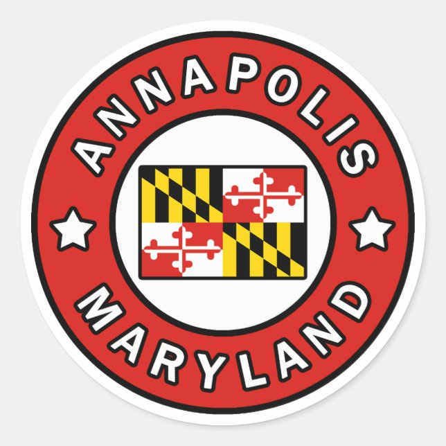 Sticker Rond Annapolis Maryland (Devant)