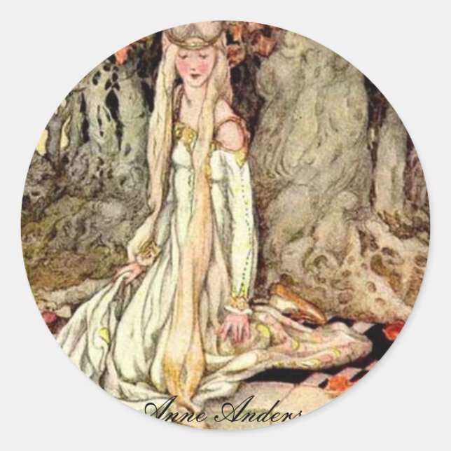 Sticker Rond Anne Anderson Series* La Grenouille Prince (Devant)