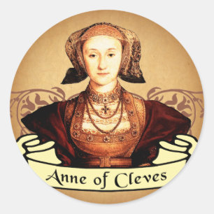 Sticker Rond Anne de classique de Cleves