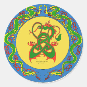 Sticker Rond anneau de dragon zen