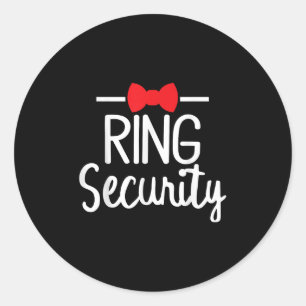Sticker Rond Anneau de sécurité pour mariage demoiselle d'honne