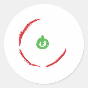 Sticker Rond Anneau rouge de la mort