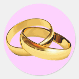 Sticker Rond Anneaux d'or Enveloppe Enveloppe Enveloppe Envelop
