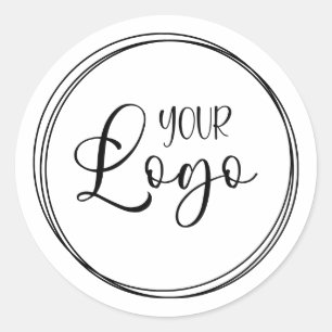 Sticker Rond Anneaux entrelacés pour le logo de votre entrepris
