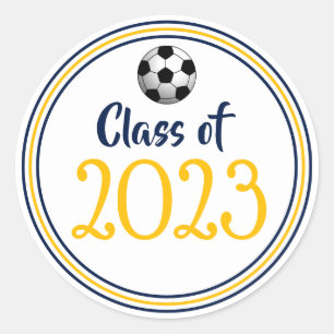 Sticker Rond Année de classe Marine & Gold Graduation