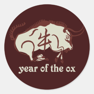 Sticker Rond année du boeuf