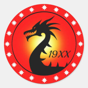 Sticker Rond Année du dragon