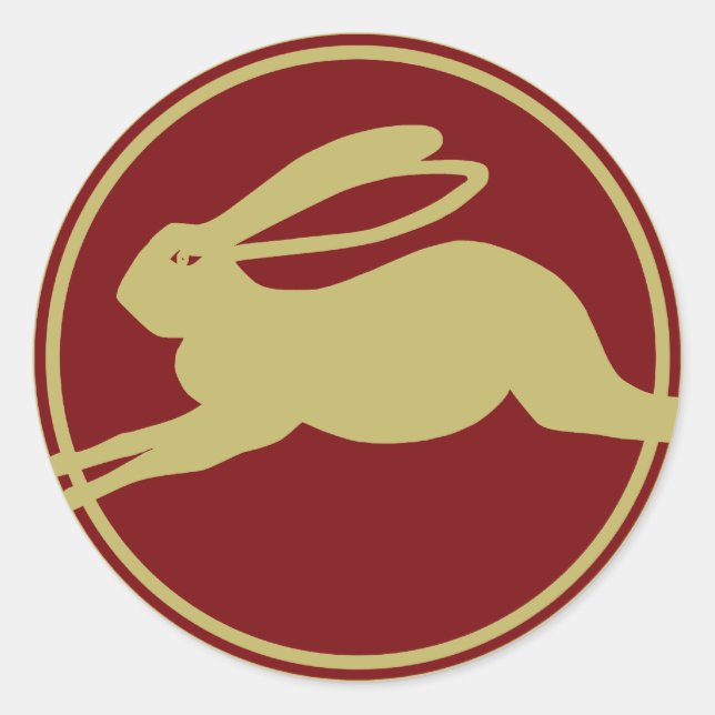 Sticker Rond Année du lapin (Devant)