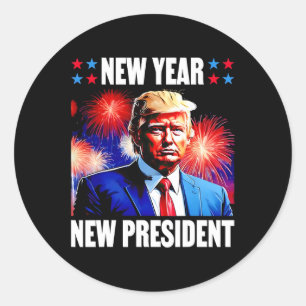 Sticker Rond Année du nouveau président Trump 2024
