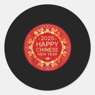 Sticker Rond Année du Serpent 2025 Nouvel An lunaire Nouvel An