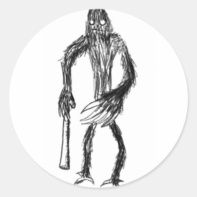 Sticker Rond Années d'automne de Yeti (Devant)