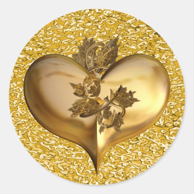 Sticker Rond Années d'or | plaquette or (Devant)