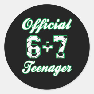 Sticker Rond Anniversaire 13 ans Adolescent officiel Drôle de f