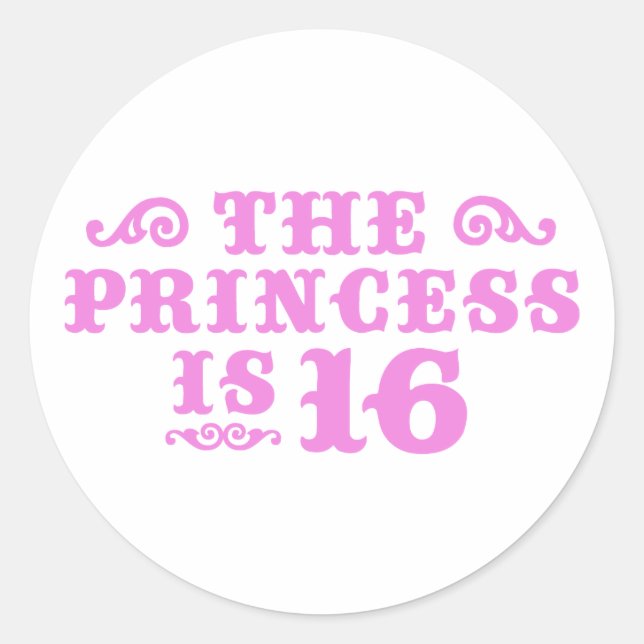 Sticker Rond Anniversaire 16 ans (Devant)