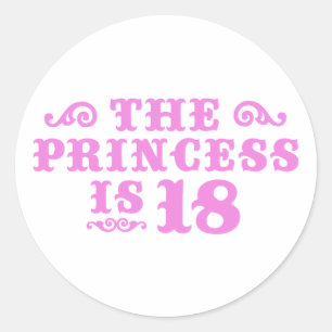 Sticker Rond Anniversaire 18 ans