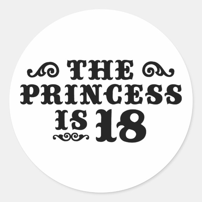Sticker Rond Anniversaire 18 ans (Devant)