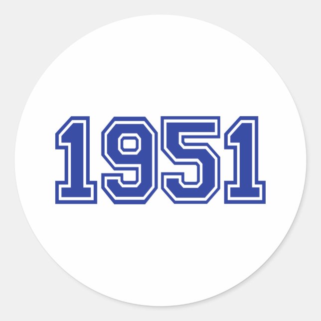 Sticker Rond Anniversaire 1951 (Devant)
