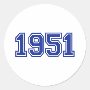 Sticker Rond Anniversaire 1951