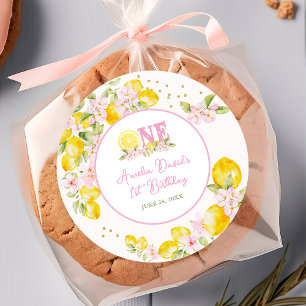 Sticker Rond Anniversaire 1 an Lemonade Floral