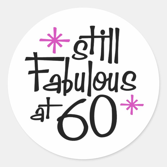 Sticker Rond Anniversaire 60 ans (Devant)
