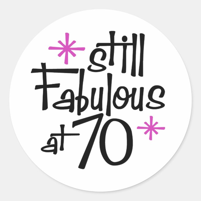 Sticker Rond Anniversaire 70 ans (Devant)