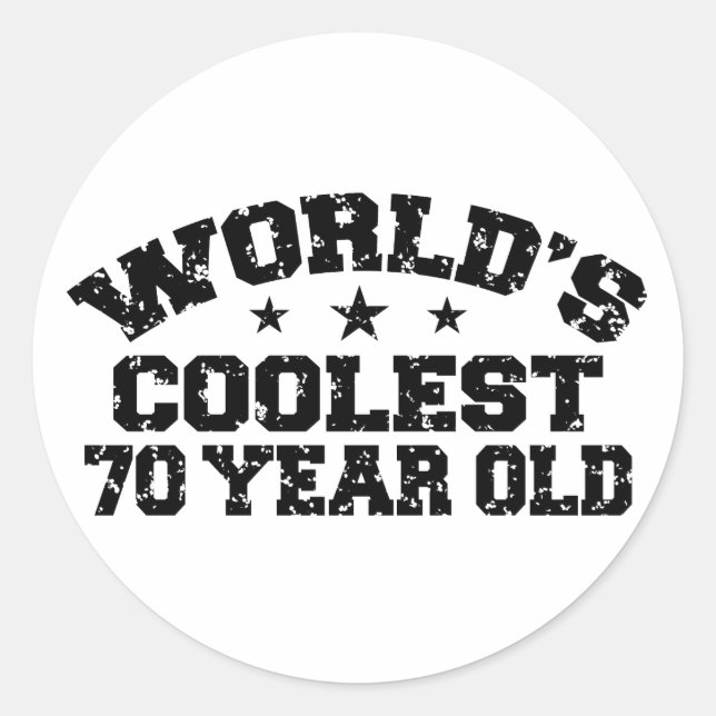 Sticker Rond Anniversaire 70 ans (Devant)