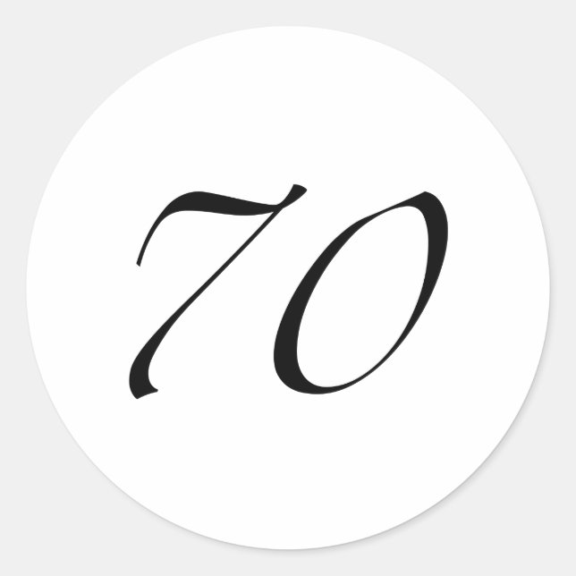 Sticker Rond Anniversaire 70 ans (Devant)