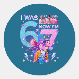Sticker Rond Anniversaire 7 ans Six Sept 6