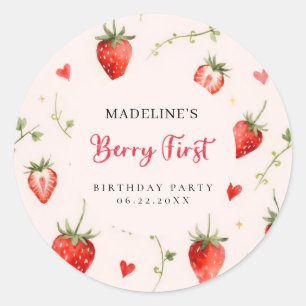 Sticker Rond Anniversaire Berry Sweet Strawberry Arch 1 an