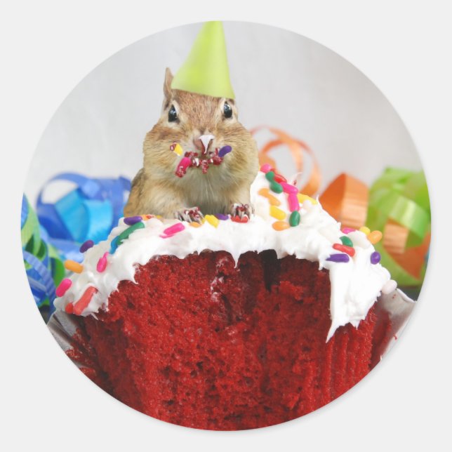 Sticker Rond Anniversaire Chipmunk (Devant)