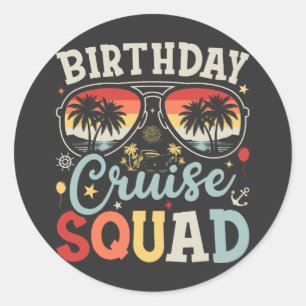 Sticker Rond Anniversaire Croisière Groupe Famille Correspondan