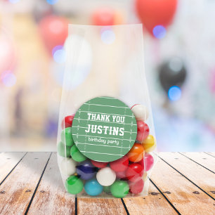 Sticker Rond Anniversaire Cute Sports Football Merci