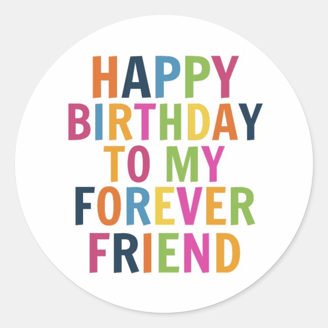 Sticker Rond Anniversaire d'amis  (Devant)