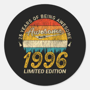 Sticker Rond anniversaire de 29 ans Retro fantastique 29e anniv