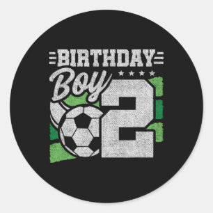 Sticker Rond Anniversaire de 2 ans de football - Anniversaire d