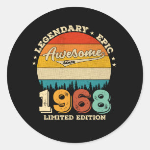 Sticker Rond anniversaire de 57 ans 1968 Magnifique 57e anniver