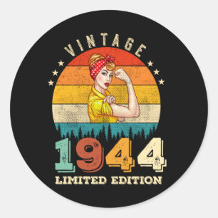 Sticker Rond anniversaire de 78 ans 1944 Vintage 78e anniversai