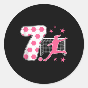 Sticker Rond Anniversaire de 7 ans Amoureux de Football 7ème Th