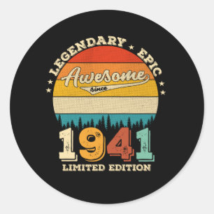 Sticker Rond anniversaire de 84 ans 1941 merveilleux 84e annive