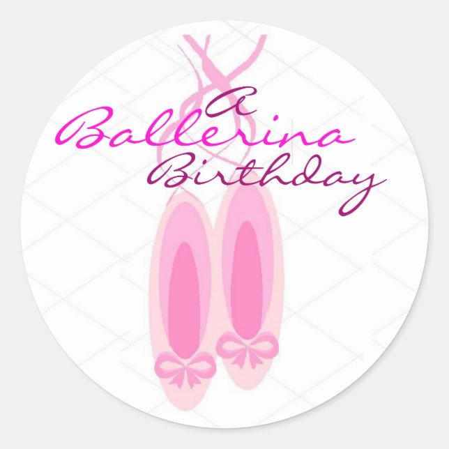 Sticker Rond Anniversaire de Ballerina (Devant)