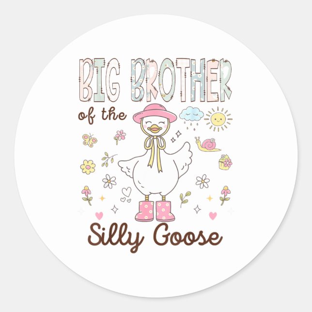 Sticker Rond Anniversaire de Big Brother Silly Goose (Devant)